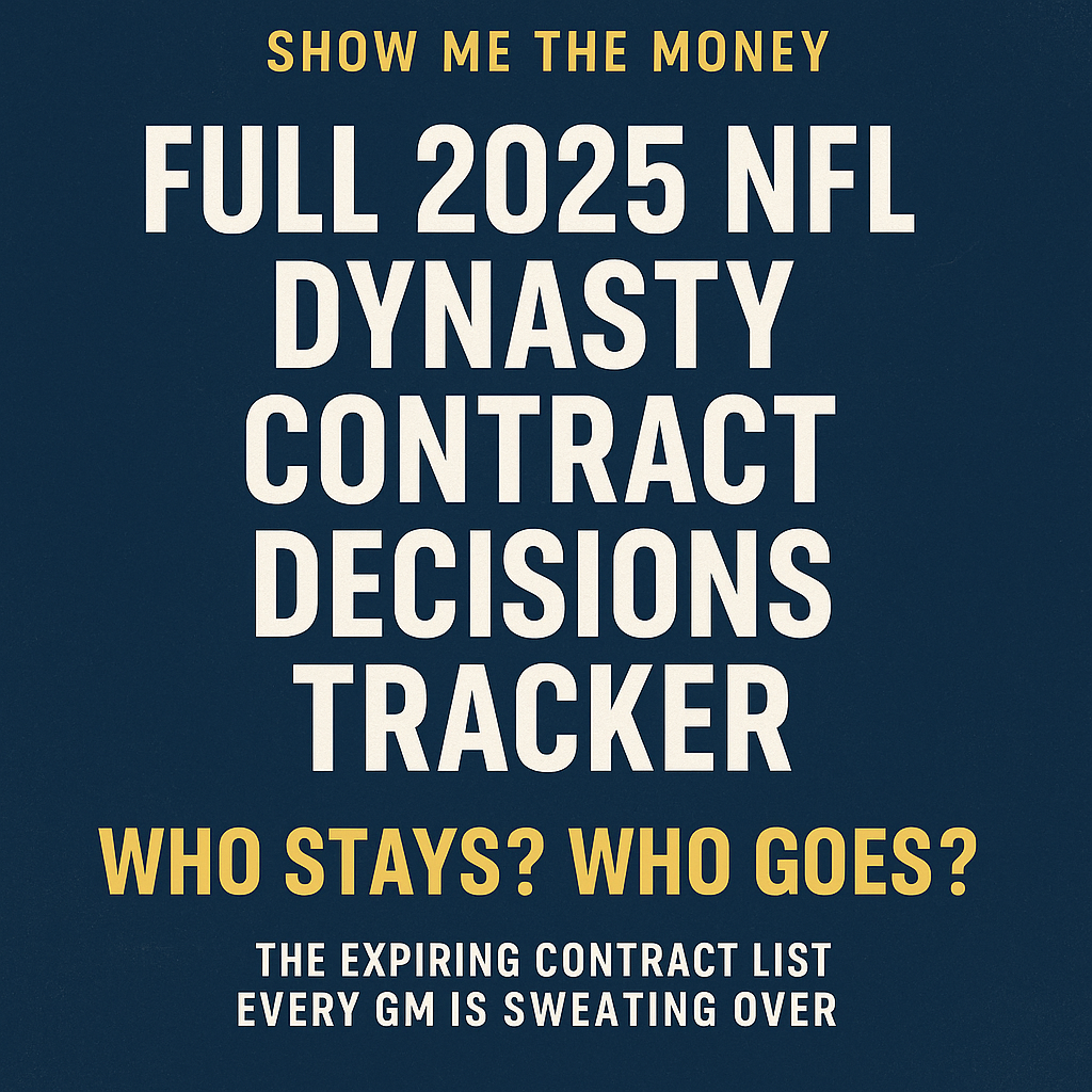 FULL 2025 NFL DYNASTY CONTRACT DECISIONS TRACKER