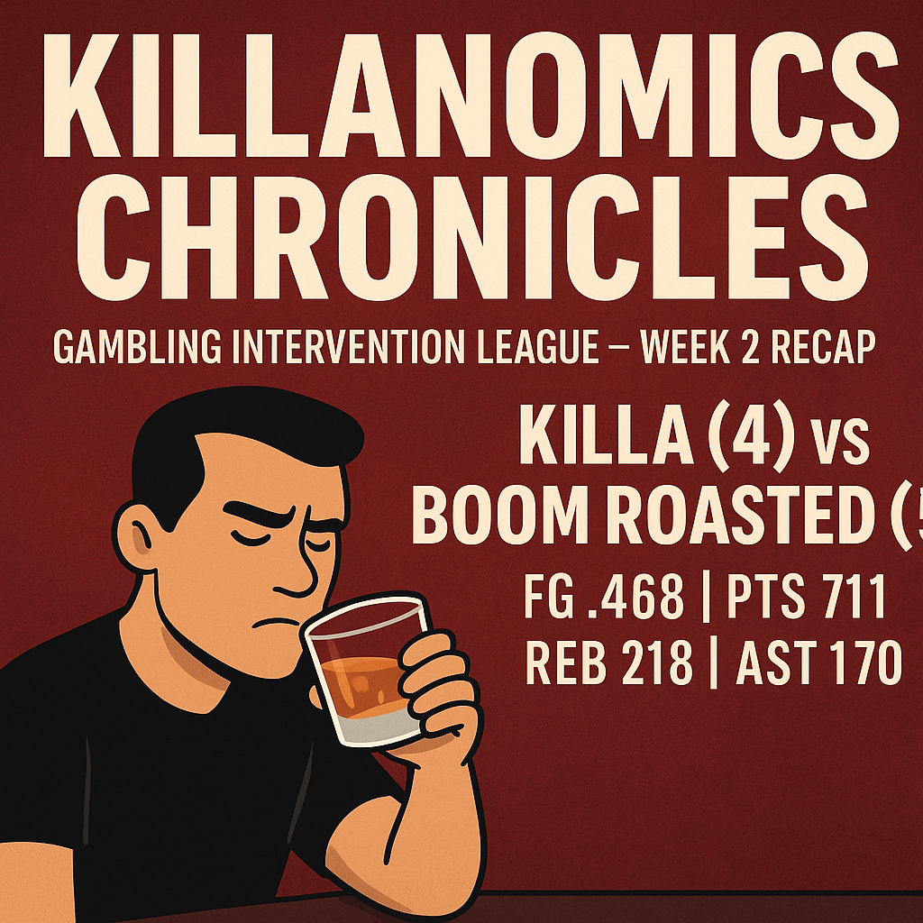 🏀 Killanomics Chronicles — Gambling Intervention League Week 2&nbsp;Recap