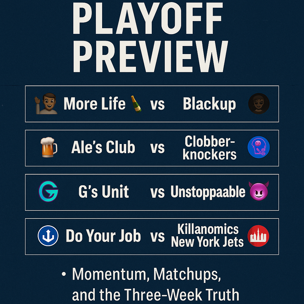 🏈 NFL DYNASTY PLAYOFF PREVIEW